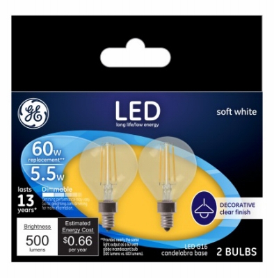 GE2PK 5.5W LED G16 Bulb