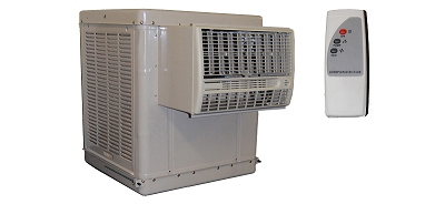 Evaporative Window Cooler, 5000-CFM, 1/2-HP, 2-Speed