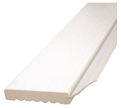 Garage Door Weatherstripping, White PVC, 2-In. x 9-Ft.