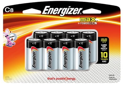 Alkaline Batteries, C, 8-Pk.