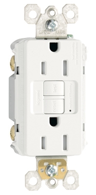 GFCI Receptacle, Self Testing, 15A, Nicekl Finish