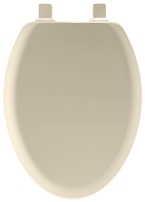 Elongated Molded Wood Toilet Seat, Easy-Clean & Change  Hinge, STA-TITE , Bone