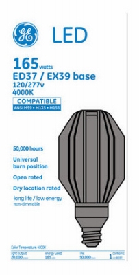 HID LED Bulb, Equivalent to 400W Multi Vapor Lamp, 165-Watt