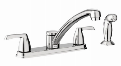 Adler Kitchen Faucet, Double Handle, Chrome