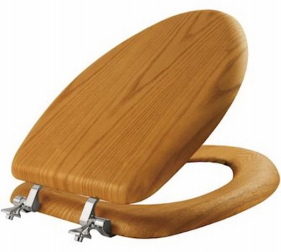 Natural Reflections Toilet Seat, Oak Wood Veneer, Elongated