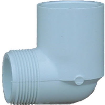 Pipe Fitting, PVC Street Elbow, 90-Degree, White, 1-In.
