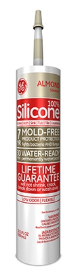 Silicone II Kitchen & Bath Caulk, Almond, 10.1-oz.