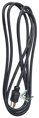 9-Ft. 16/3 SJTW Black Power Supply Replacement Cord
