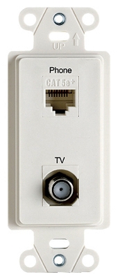 Phone & TV Strap, RJ45, Pre-Configured, White