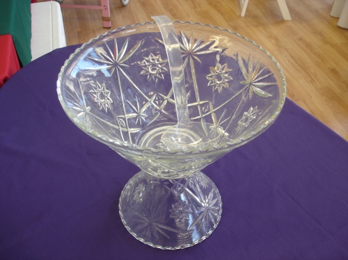 Glass punch bowl with laddle 3 gal