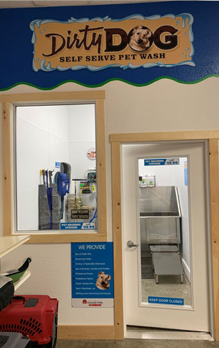 doggie wash stall entry