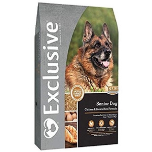 Exclusive Senior Chicken and Brown Rice 15lbs Dog Food