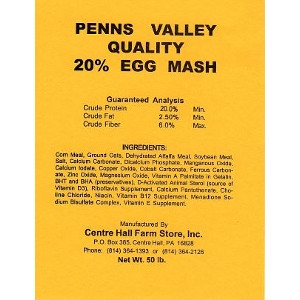 Centre Hall Farm Store 20% Egg Mash 50lbs 