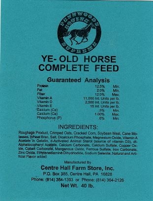 Centre Hall Farm Store Ye Old Horse Feed