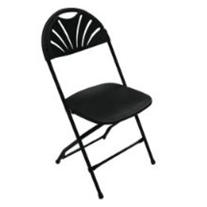 Palmer Snyder Black Fan-back Padded Chair 