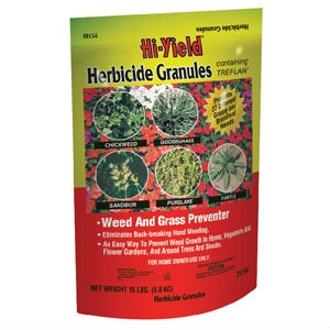 Hi-Yield Herbicide Granules Weed & Grass Preventer Containing Treflan - 15 lb