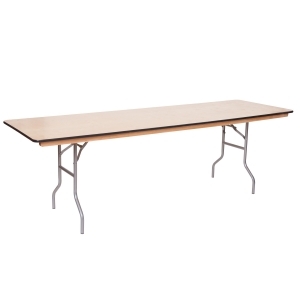 8'x30" Rectangular Wood Table