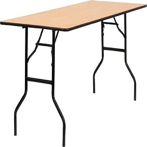 6′ Wood Banquet Table