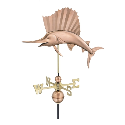 Good Direction's Copper Sailfish Weathervane