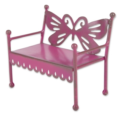 Stuido-M Gypsy Garden Mini Pink Butterfly Bench