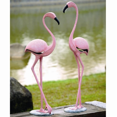 SPI Home Metal Pink Flamingo Pair
