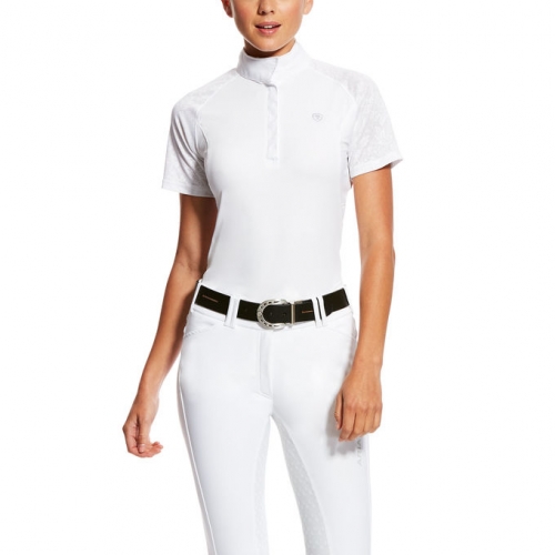 Women's Marquis Vent Show Shirt Short Sleeve White Volte
