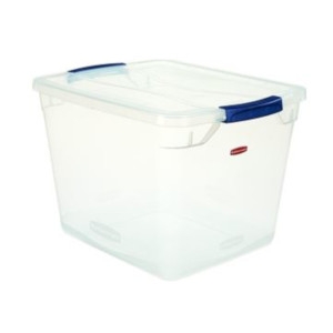 Rubbermaid 30 Quart Storage Tote with Lid, Clear