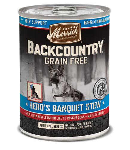 Merrick Canned Dog Food Backcountry Hero's Banquet Stew