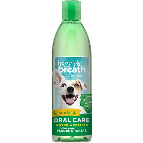 Fresh Breath by TropiClean Oral Care Water Additive for Dogs and Cats