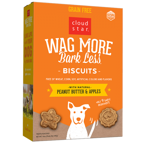Wag More Bark Less Oven Baked Biscuits: Peanut Butter & Apples