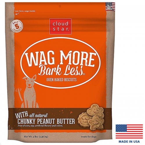 Wag More Bark Less Oven Baked Biscuits: Chunky Peanut Butter