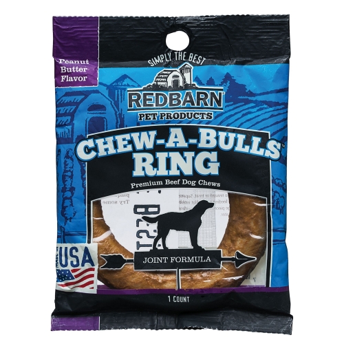 Redbarn Peanut Butter Chew-A-Bulls Ring Dog Treat