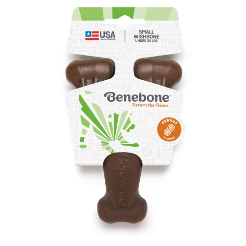 Benebone Peanut Butter Flavored Wishbone Dog Chew Toy