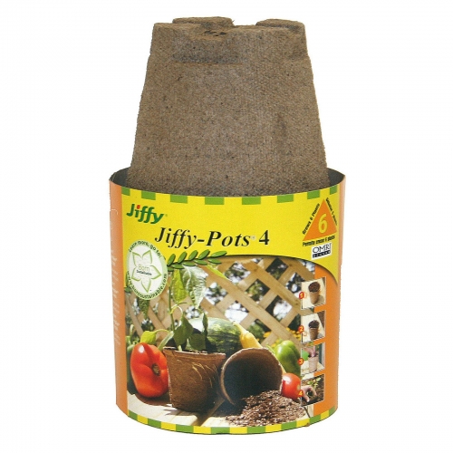 Jiffy 4 inch Seed Starting Jiffy-Pots - 6 count Peat Pots