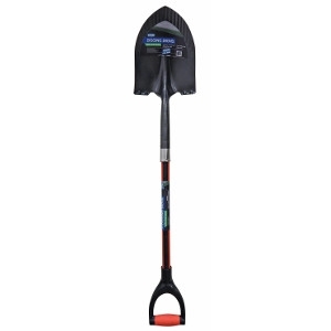 Agway Square Point Transfer Shovel with Overmold Fiberglass Long Handle