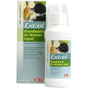 Excel Roundworm De-Wormer Liquid for Dogs & Cats