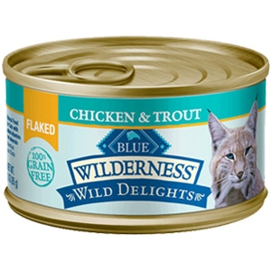 Blue Buffalo Adult Cats Wild Delights Flaked Chicken & Trout Recipe