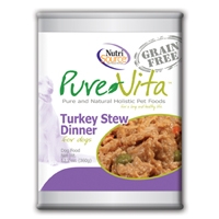 Pure Vita Grain Free Turkey Stew Dog Food, CANNED., 12.7oz