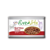Pure Vita Grain Free Beef Stew Cat Food, 5oz