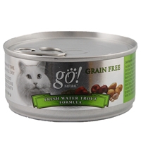 Petcurean Go! Natural Grain Free Cat Can Freshwater Trout, 24/5.5 Oz