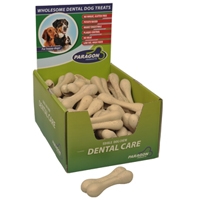 Paragon Vegetarian Rice Bone Dental Dog Treat 4.3" 50 ct. Display Box  