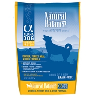 Natural Balance Alpha Dog Chicken, Turkey & Duck Dry Dog Food 4/5Lb  