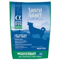 Natural Balance Alpha Dog Lamb, Chicken & Rabbit Dry Dog Food 4/5Lb  