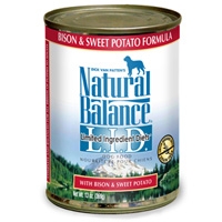 Natural Balance LID Bison & Sweet Potato Canned 12/13 oz.