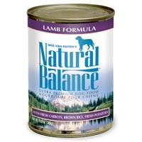 Natural Balance Lamb & Rice Can Dog Formula 12/13 oz.  