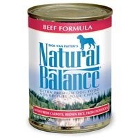 Natural Balance Beef & Rice Can Dog Formula 12/13 oz.  