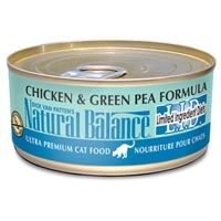 Natural Balance Limited Ingredient Diets Chicken & Green Pea Canned Cat Food 24/3 oz. and 24/6 oz.