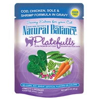 Natural Balance Platefulls Cod, Chicken, Sole & Shrimp Formula in Gravy