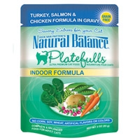 Natural Balance Indoor Formula Platefulls Turkey, Salmon & Chicken Formula in Gravy 3 Oz