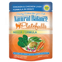 Natural Balance Indoor Formula Platefulls Chicken & Chicken Liver Formula in Gravy, 24/3 Oz  